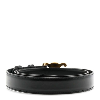Celine Box Calfskin Medium 25mm Triomphe 90 36 Belt Black 2 of 7