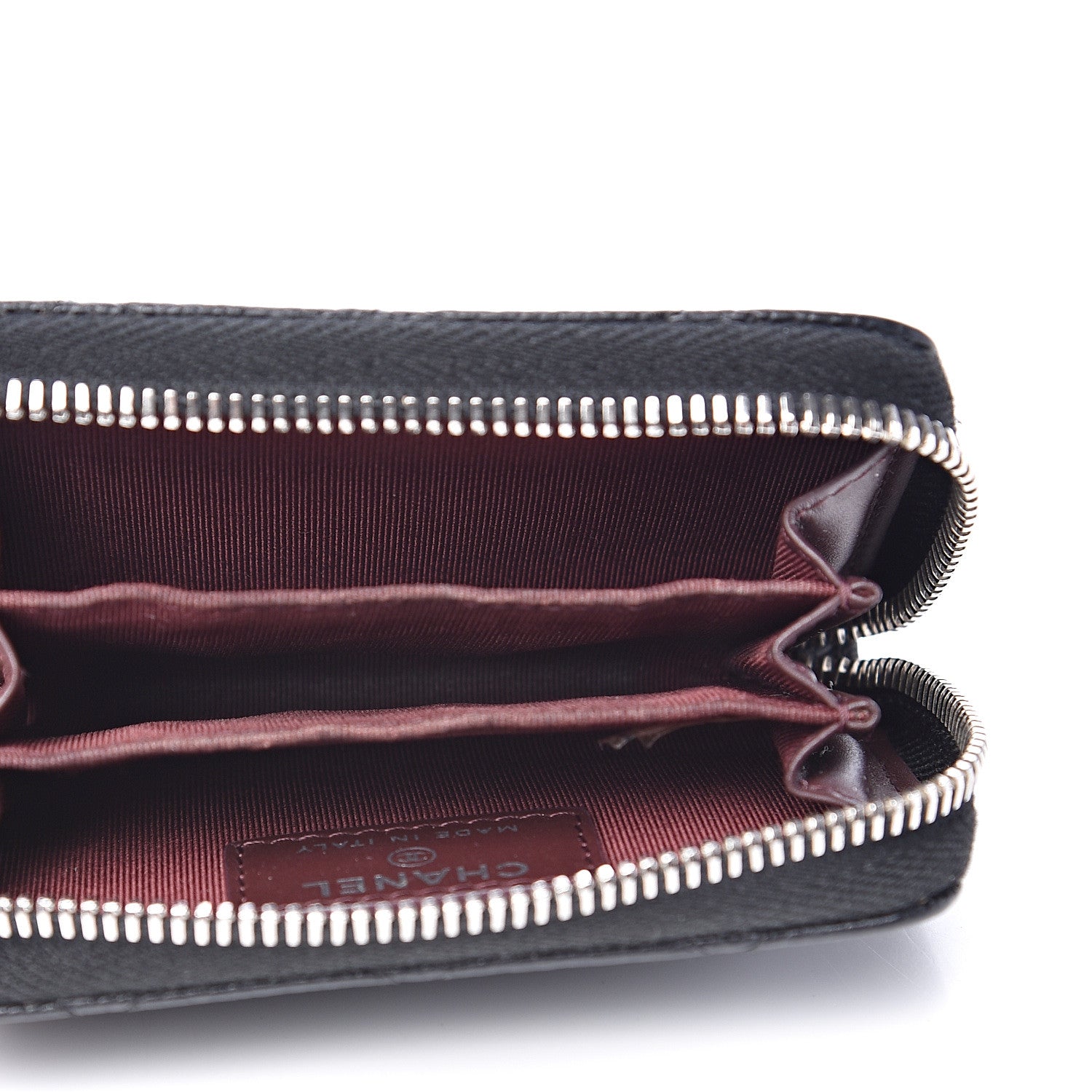 Chanel Caviar Quilted Zip Coin Purse Black 4 of 10