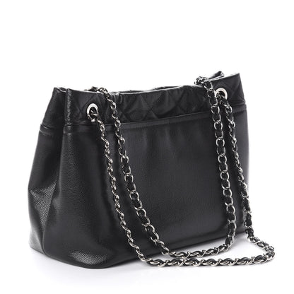 Chanel Caviar Quilted CC Timeless Soft Tote Black 2 of 9