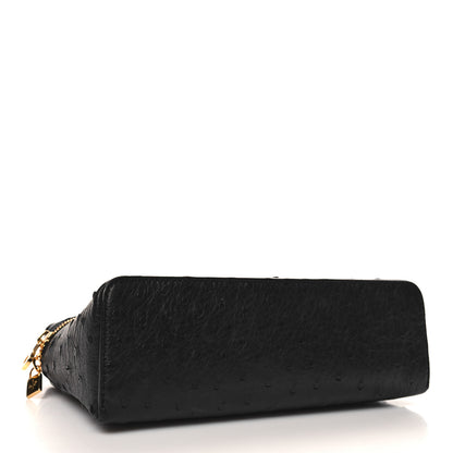Loro Piana LORO PIANA Ostrich L19 Extra Pocket Pouch Black 4 of 11