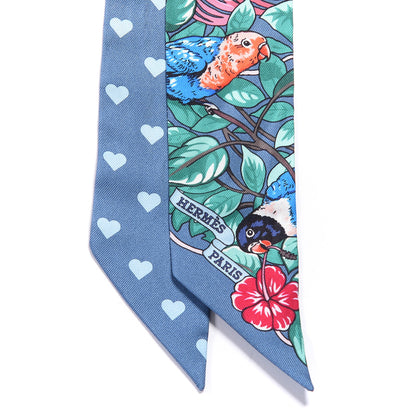 Hermes Silk Jungle Love Love Twilly Bleu Gitane Gris Bleuete 2 of 4