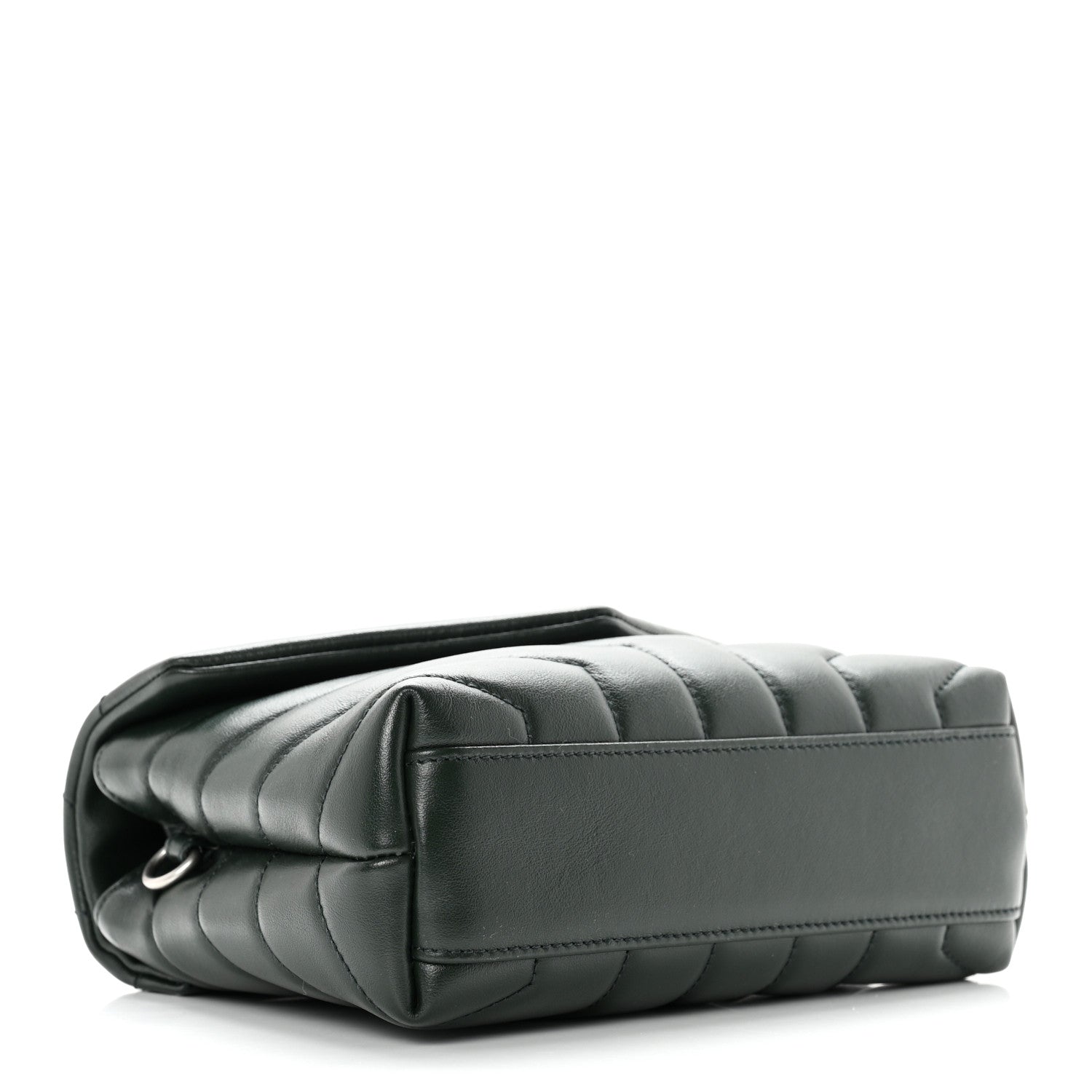 Saint Laurent Calfskin Y Quilted Monogram Toy Loulou Crossbody Bag Deep Green 3 of 9