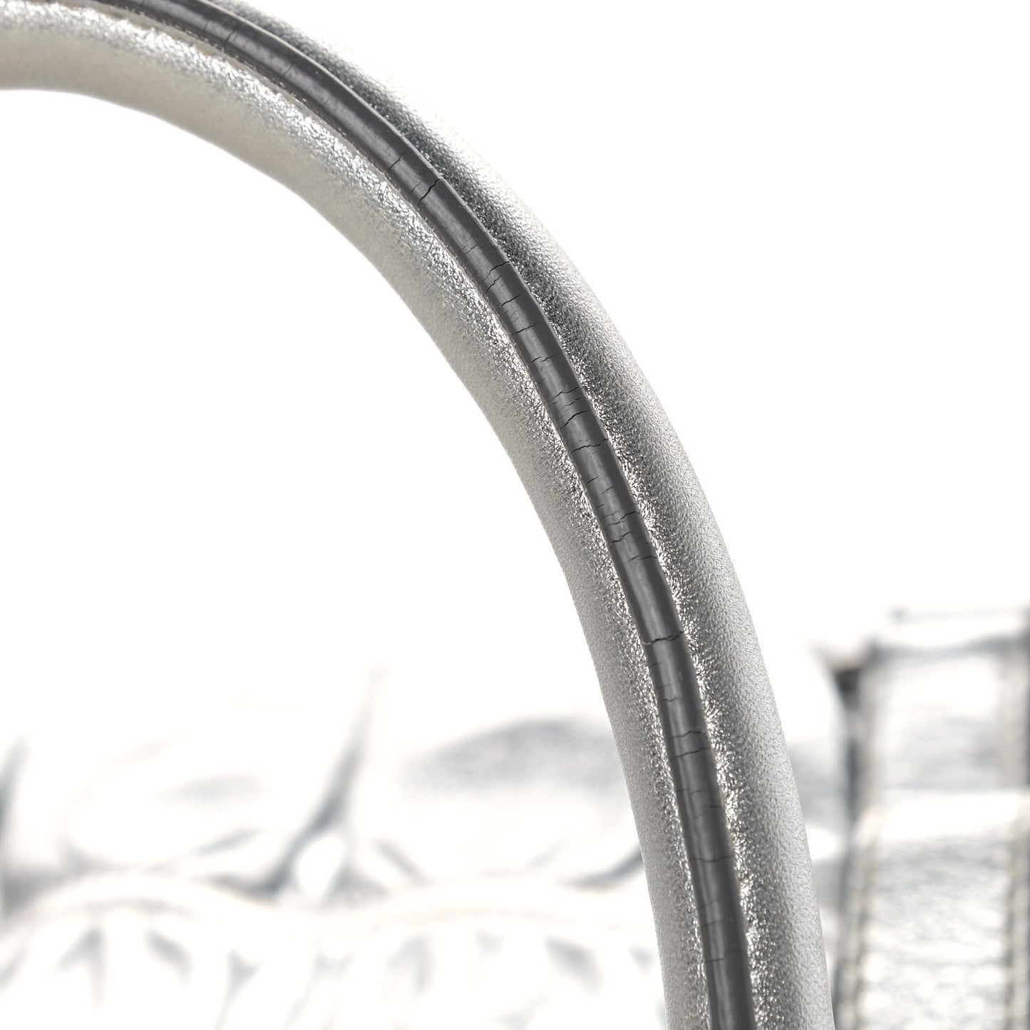 Nappa Gaufre Dome Satchel Silver