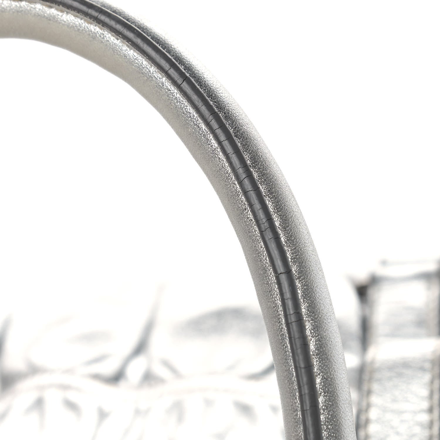Prada Nappa Gaufre Dome Satchel Silver 11 of 11
