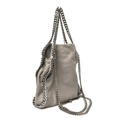 Stella McCartney Shaggy Deer Mini Falabella Fold Over Tote Light Grey 3 of 9