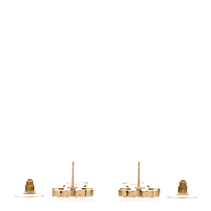 Chanel Crystal Boy Earrings Gold 3 of 5