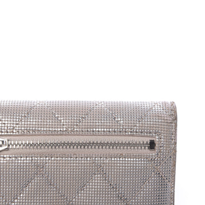 Chanel Metallic Calfskin Pixel Effect Quilted Compact Flap Wallet Gold 15 of 16