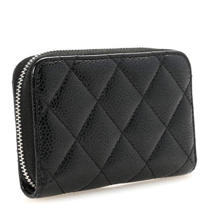 Chanel Caviar Quilted Zip Coin Purse Black 3 of 7