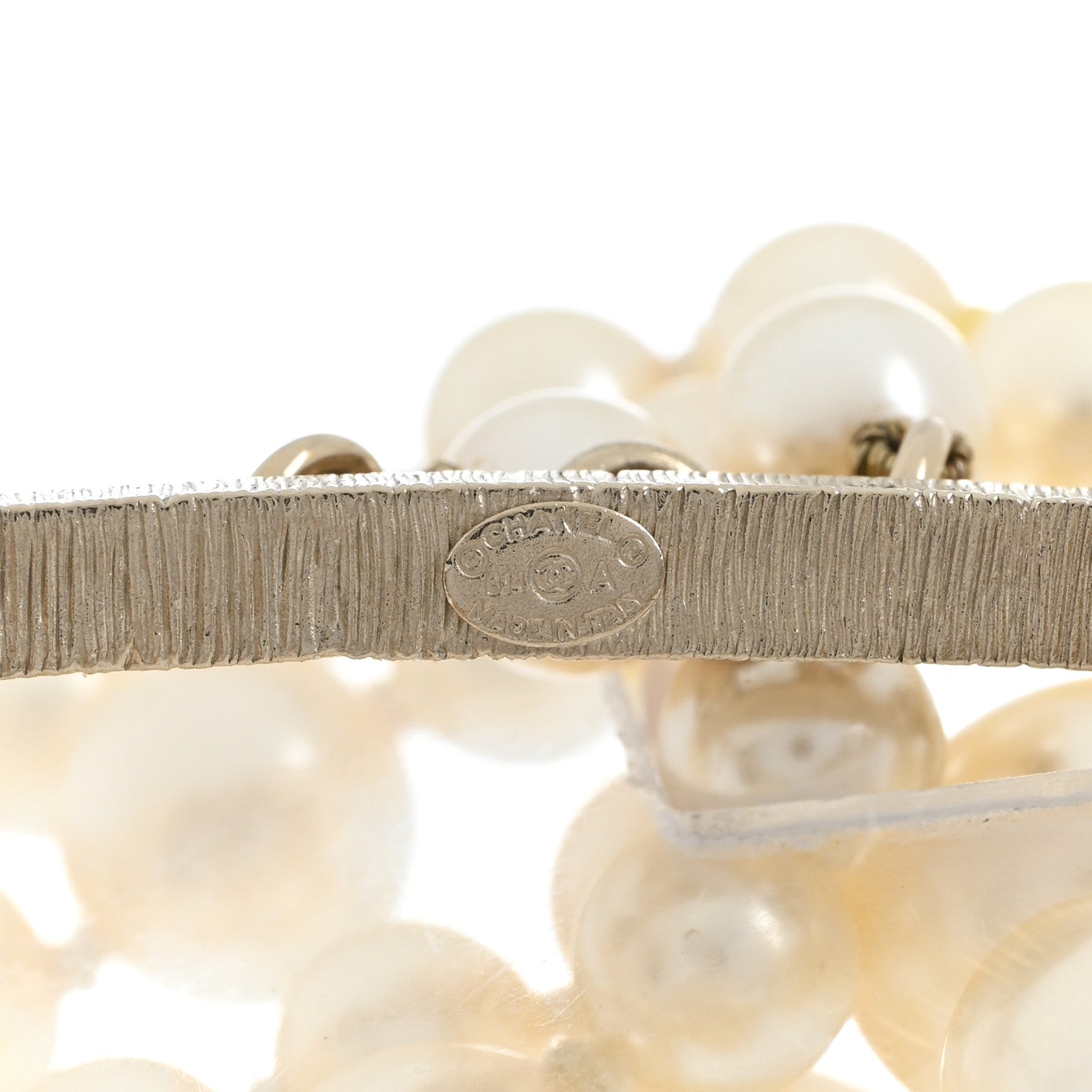 Chanel Graduated Pearl Multi Strand Choker Necklace White Gold 5 of 6