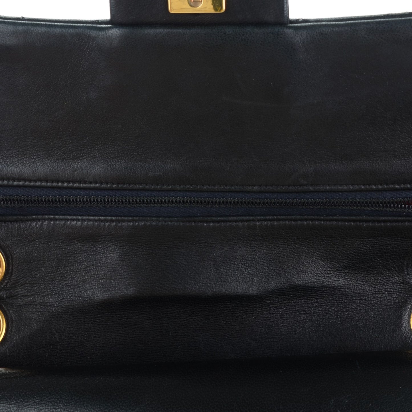 Lambskin Quilted Small Double Flap Black