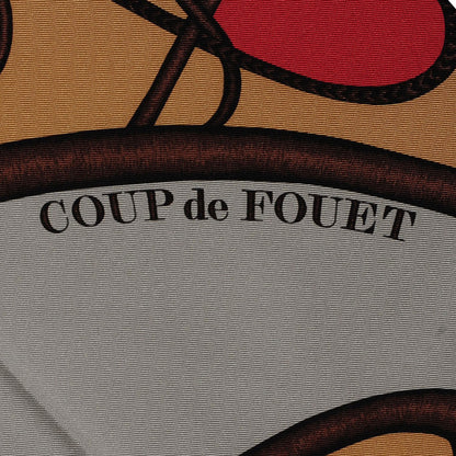 Hermes Silk Soie Coup De Fouet Scarf 90 Noir Etoupe Gris 3 of 7
