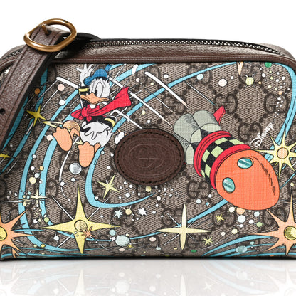 Gucci X DISNEY GG Supreme Monogram Donald Duck Interlocking G Shoulder Bag Beige Multicolor New Acero 8 of 12
