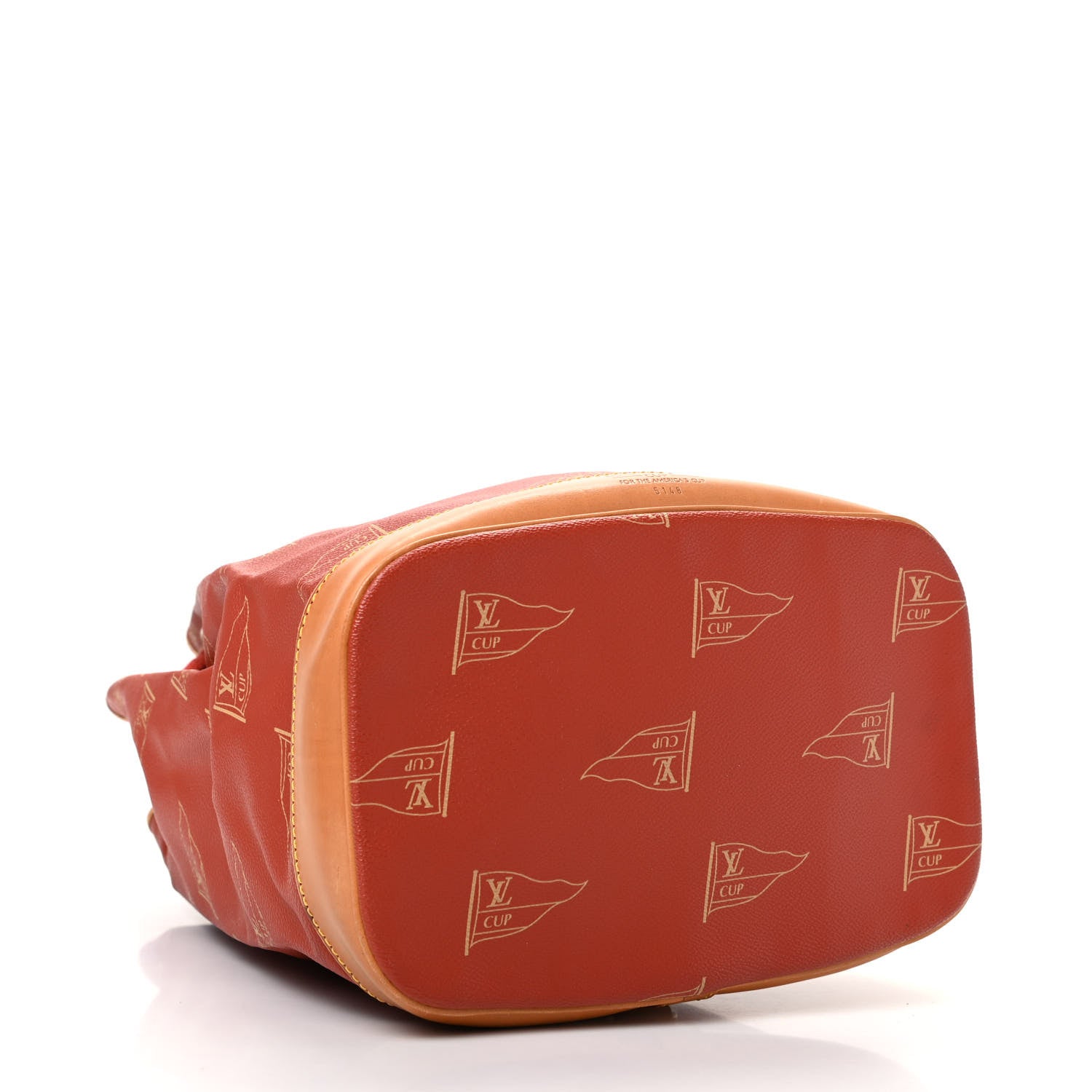 Louis Vuitton Canvas Americas Cup 1995 Saint Tropez Drawstring Bag Red 4 of 11