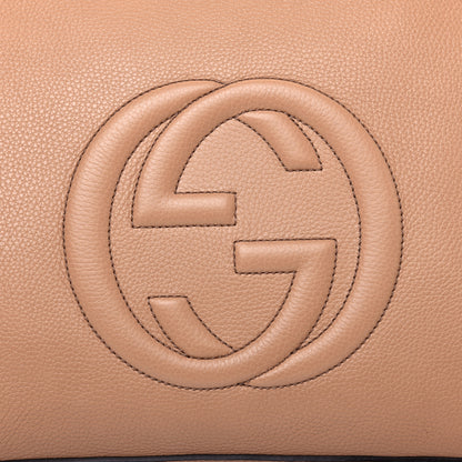 Gucci Pebbled Calfskin Large Soho Hobo Camelia 10 of 10