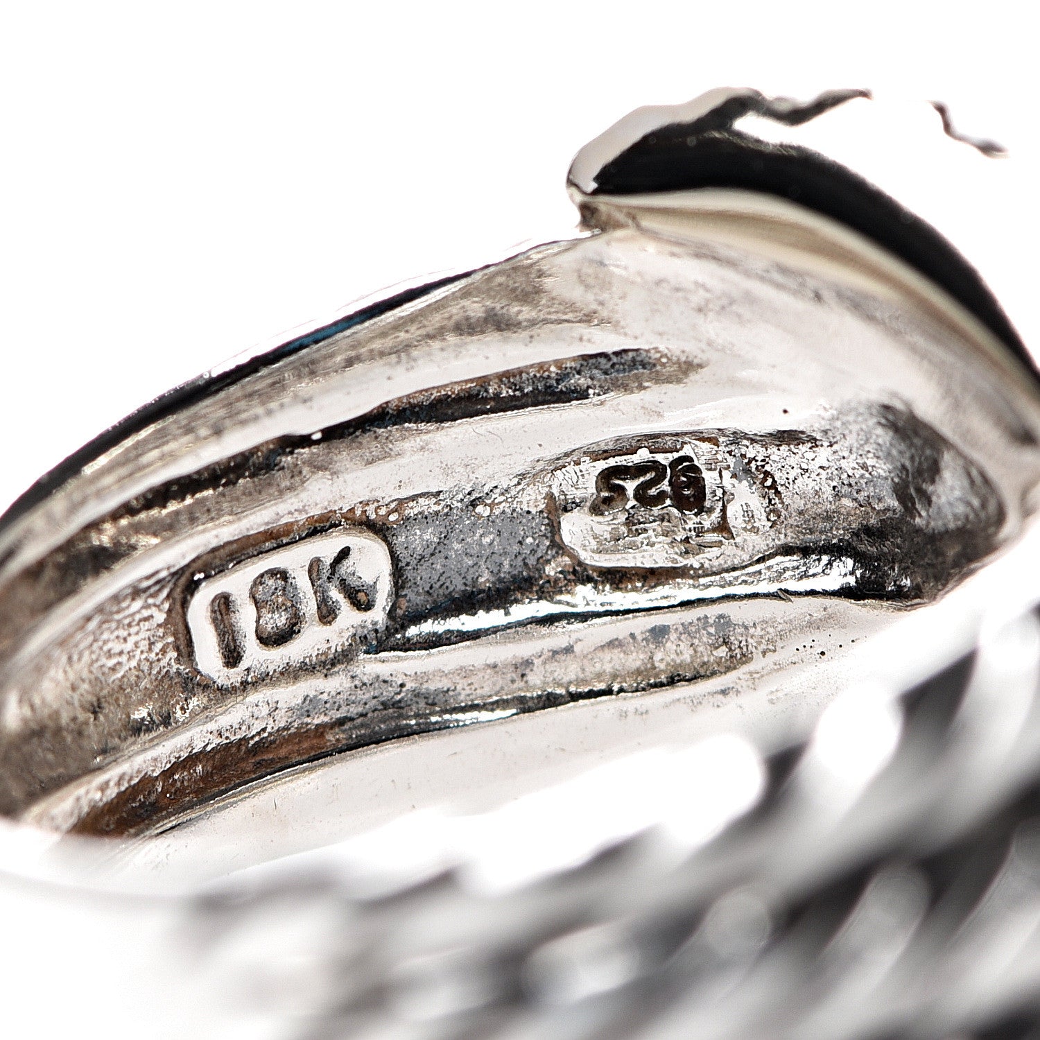 David Yurman Sterling Silver Diamond 12mm X Crossover Ring 52 6 5 of 8