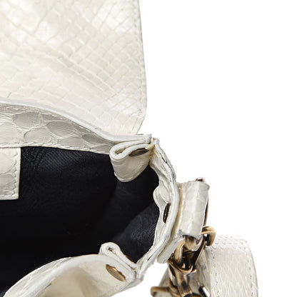 Proenza Schouler Snakeskin Calfskin Embossed Medium PS1 Satchel White 16 of 17