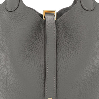 Hermes Taurillon Clemence Picotin Lock 18 PM Gris Meyer 8 of 11