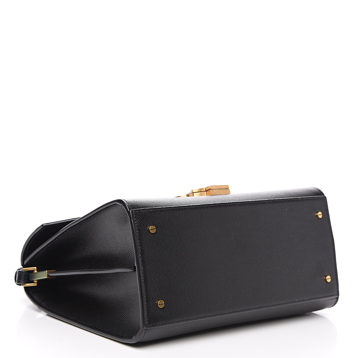Saint Laurent Grain de Poudre Medium Classic Monogram Cassandra Top Handle Black Rouge Legion 3 of 8