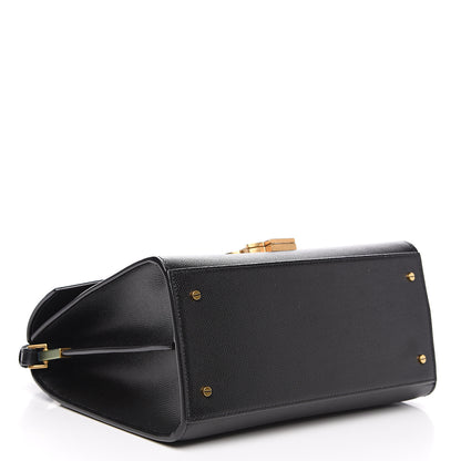 Saint Laurent Grain de Poudre Medium Classic Monogram Cassandra Top Handle Black Rouge Legion 3 of 8