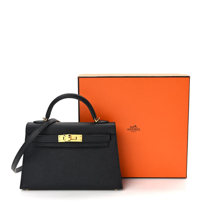Hermes Epsom Mini Kelly Sellier 20 Black 9 of 9