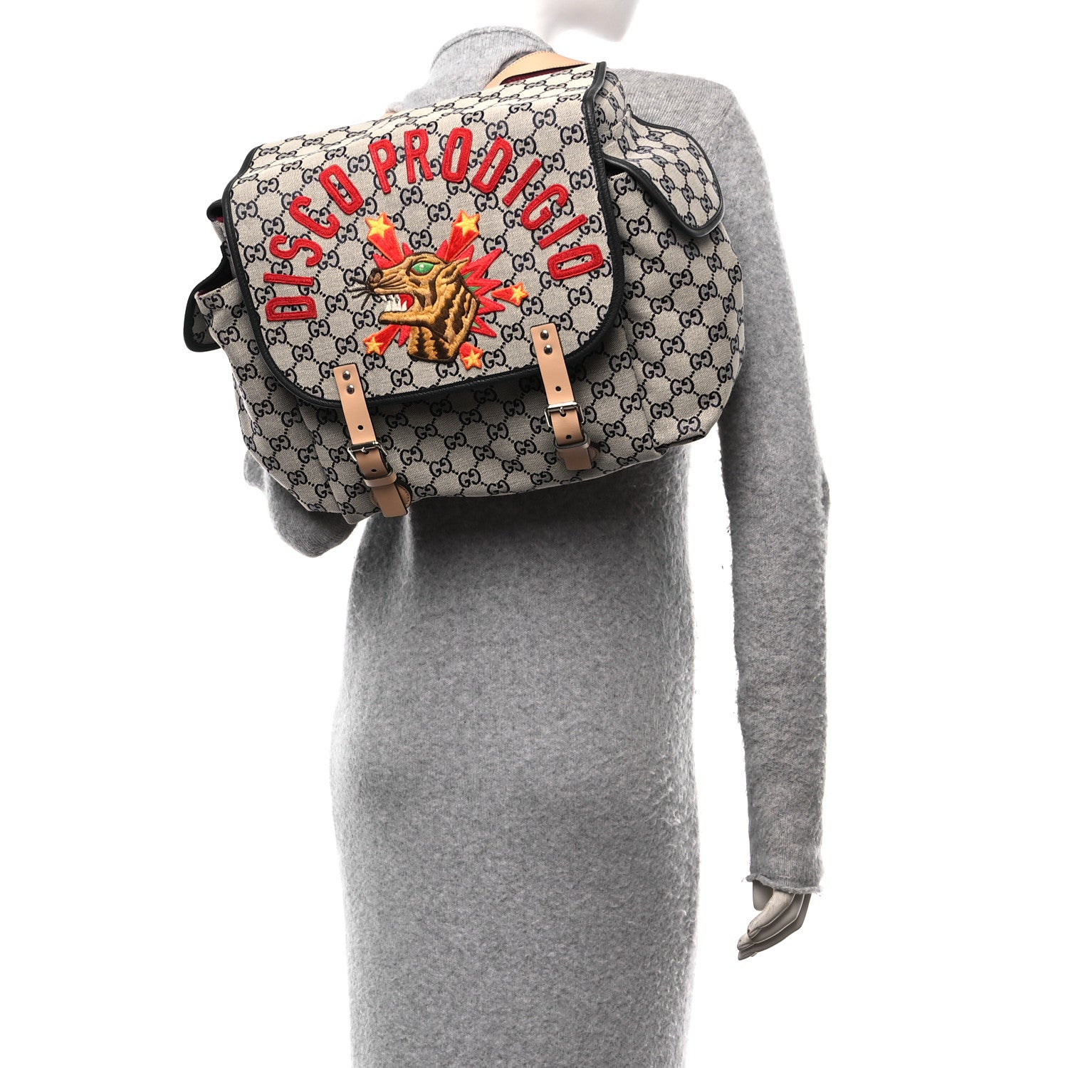 Gucci Monogram Childrens Disco Prodigio Patch Backpack Navy 2 of 10