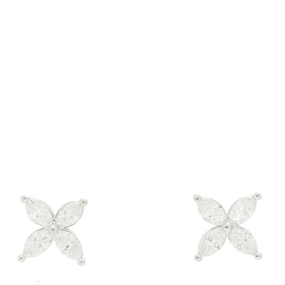Tiffany Platinum Diamond .92ctw Medium Victoria Earrings 1 of 4