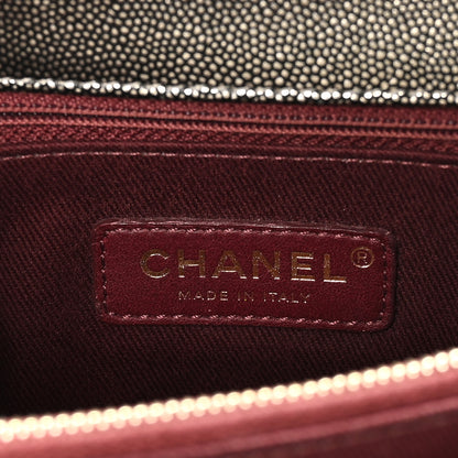 Chanel Metallic Caviar Quilted Small Coco Handle Flap Silver 6 of 10