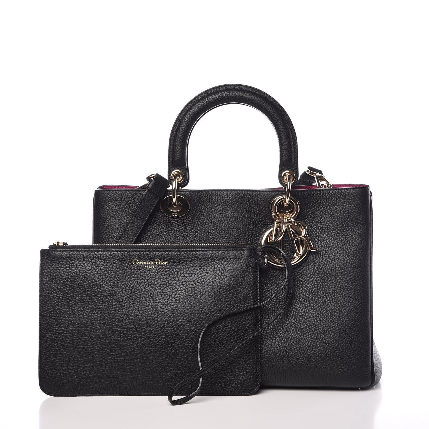 Bullcalf Medium Diorissimo Tote Black Rose Indien