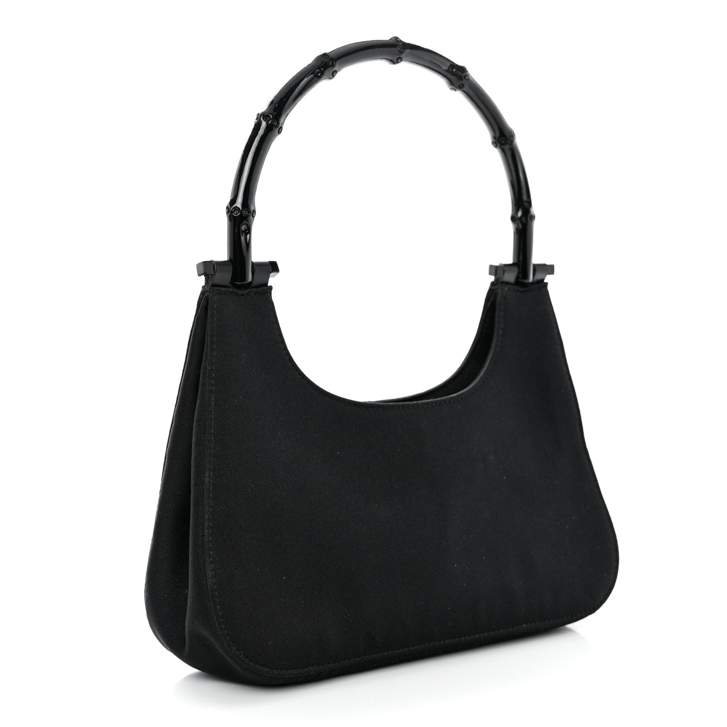 Nylon Bamboo Top Handle Hobo Black