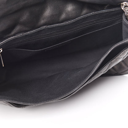 Chanel Lambskin Quilted Jumbo Icons Secret Label Flap Black 5 of 15