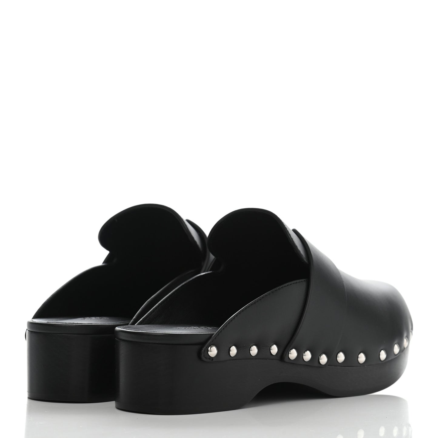 Calfskin Calya Mules 37 Black