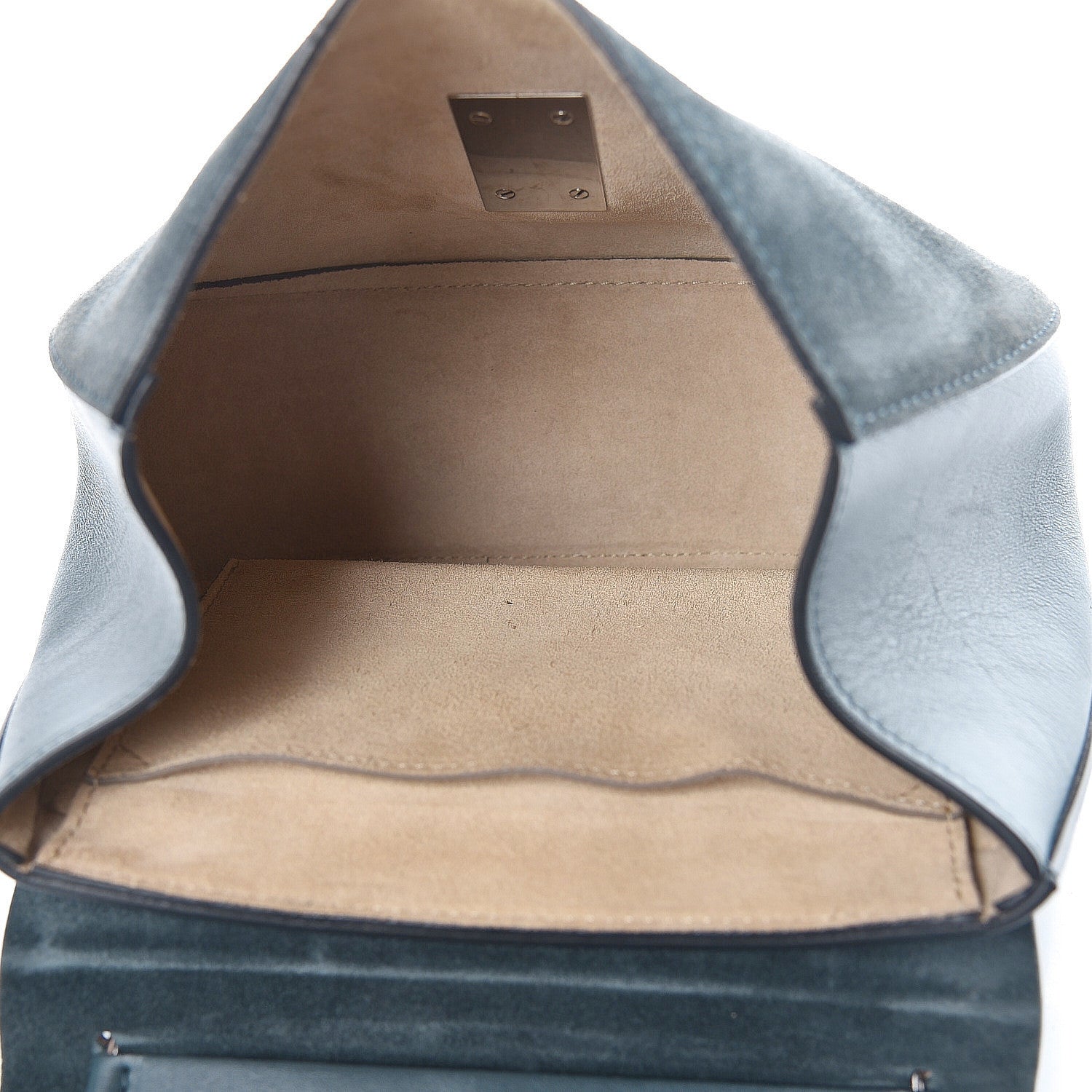 Chloe Suede Smooth Calfskin Mini Drew Shoulder Bag Cloudy Blue 5 of 11