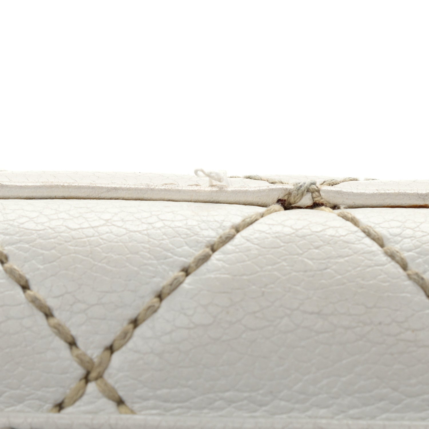 Chanel Calfskin Wild Stitch Top Handle Bag White 27 of 27