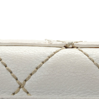 Chanel Calfskin Wild Stitch Top Handle Bag White 27 of 27
