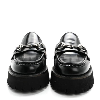 Gucci Cordovan Lux Womens Horsebit Platform Mules 37 Black 2 of 10