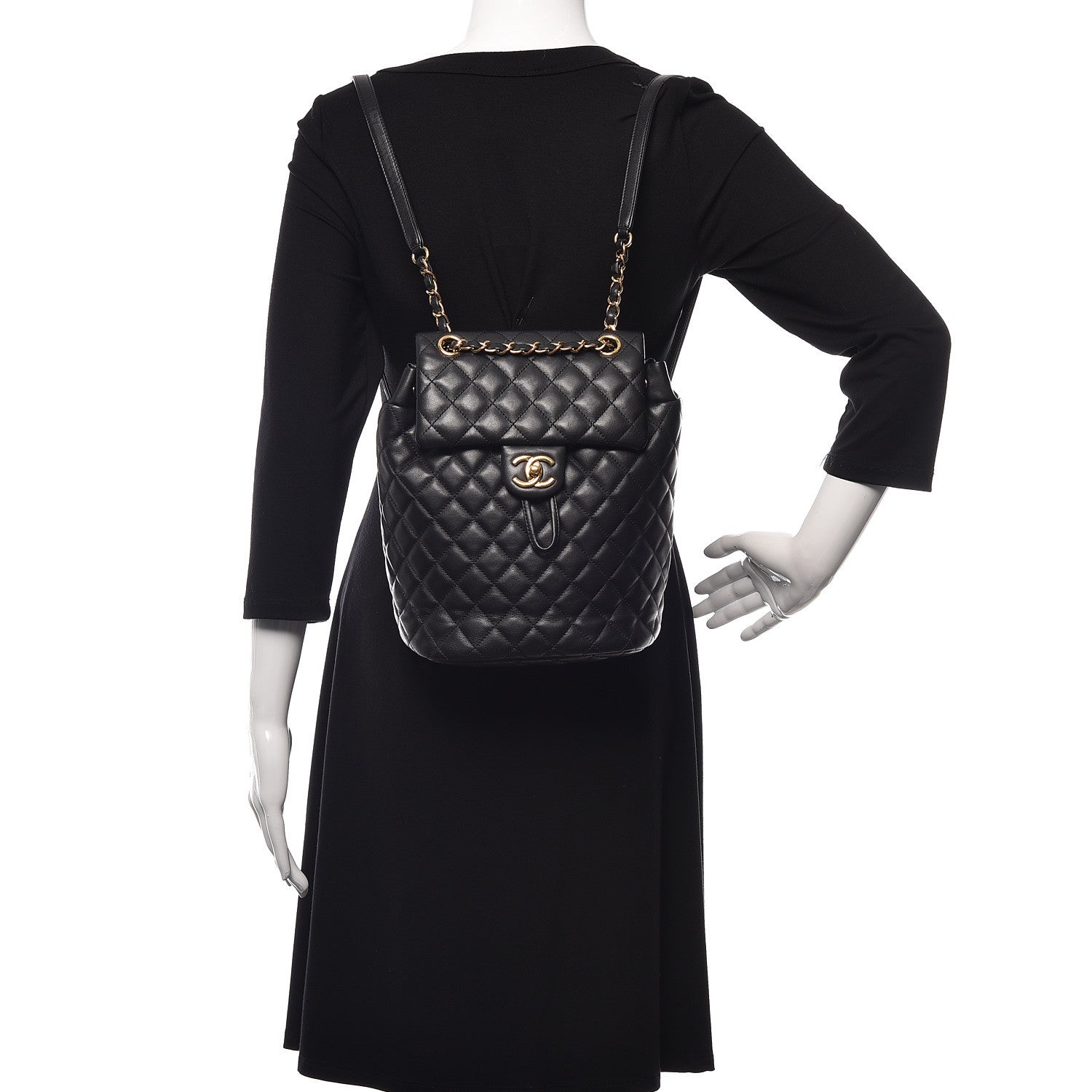 Chanel Lambskin Quilted Small Urban Spirit Backpack Black 2 of 16
