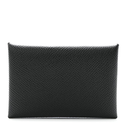 Hermes Chevre Mysore Calvi Card Case Black 1 of 9