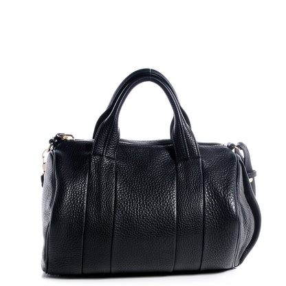 Alexander Wang Pebbled Leather Rocco Duffel Black Pale Gold Hardware 1 of 6