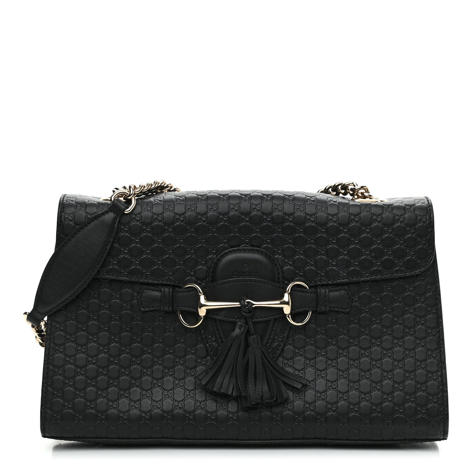 Gucci Microguccissima Medium Emily Chain Shoulder Bag Black 1 of 10