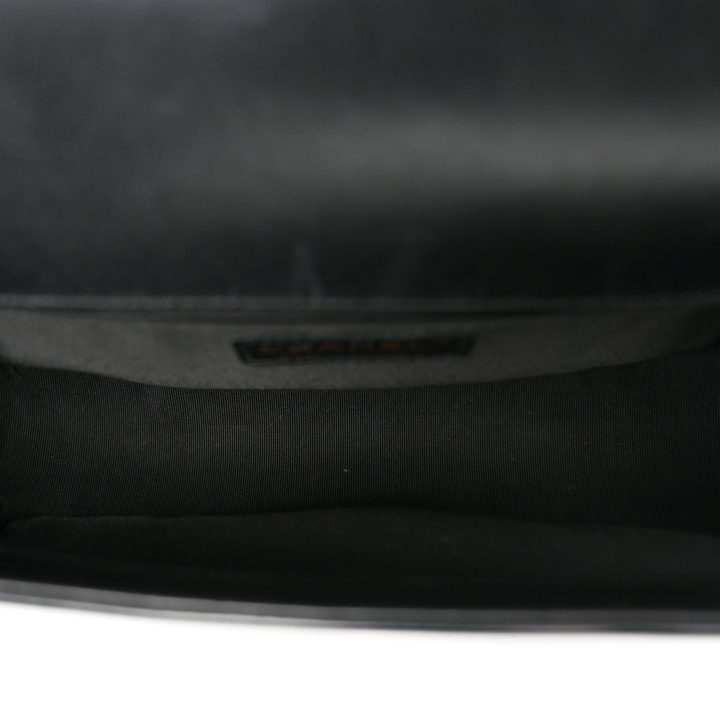 Patent Calfskin Quilted Medium Boy Flap Black