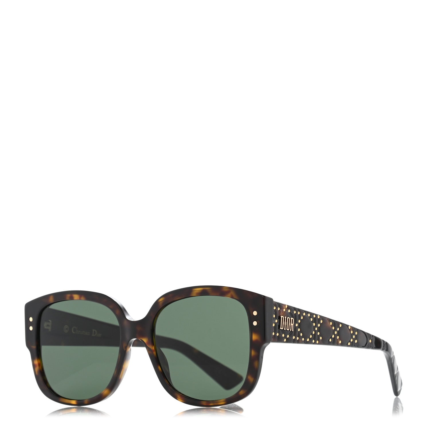 Christian Dior Acetate Cannage Lady Dior Studs Sunglasses Havana 1 of 8