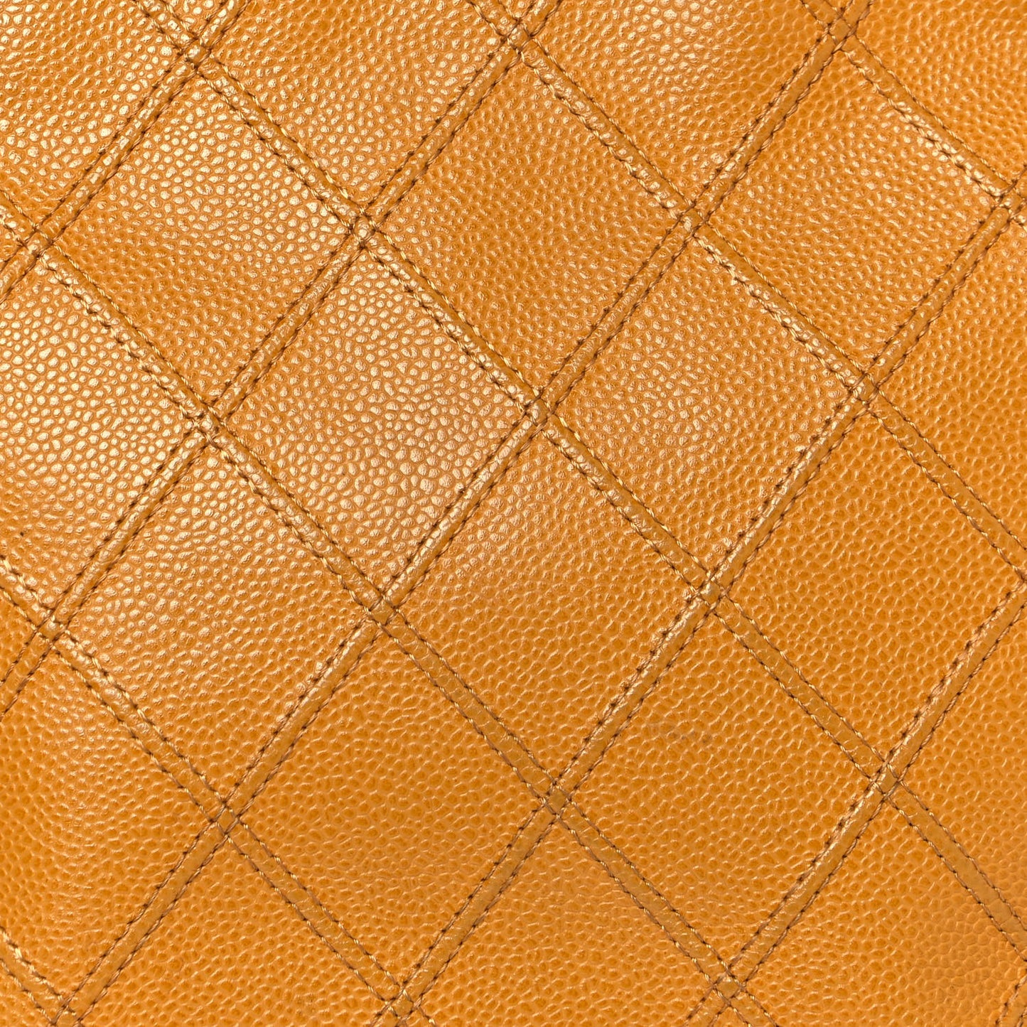 Caviar Stitched Shoulder Bag Yellow