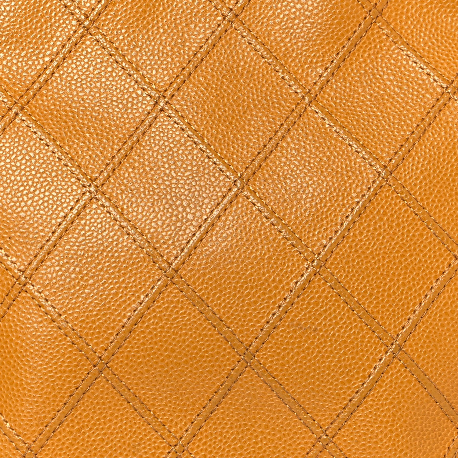 Chanel Caviar Stitched Shoulder Bag Yellow 9 of 17