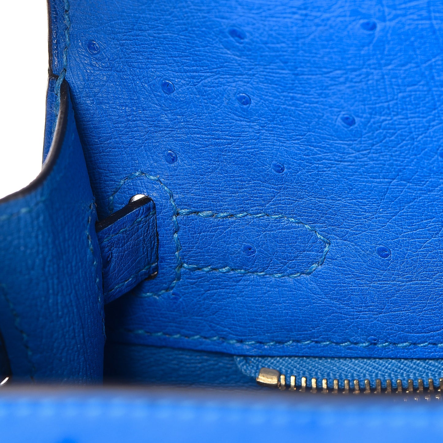 Ostrich Kelly Sellier 25 Bleuet