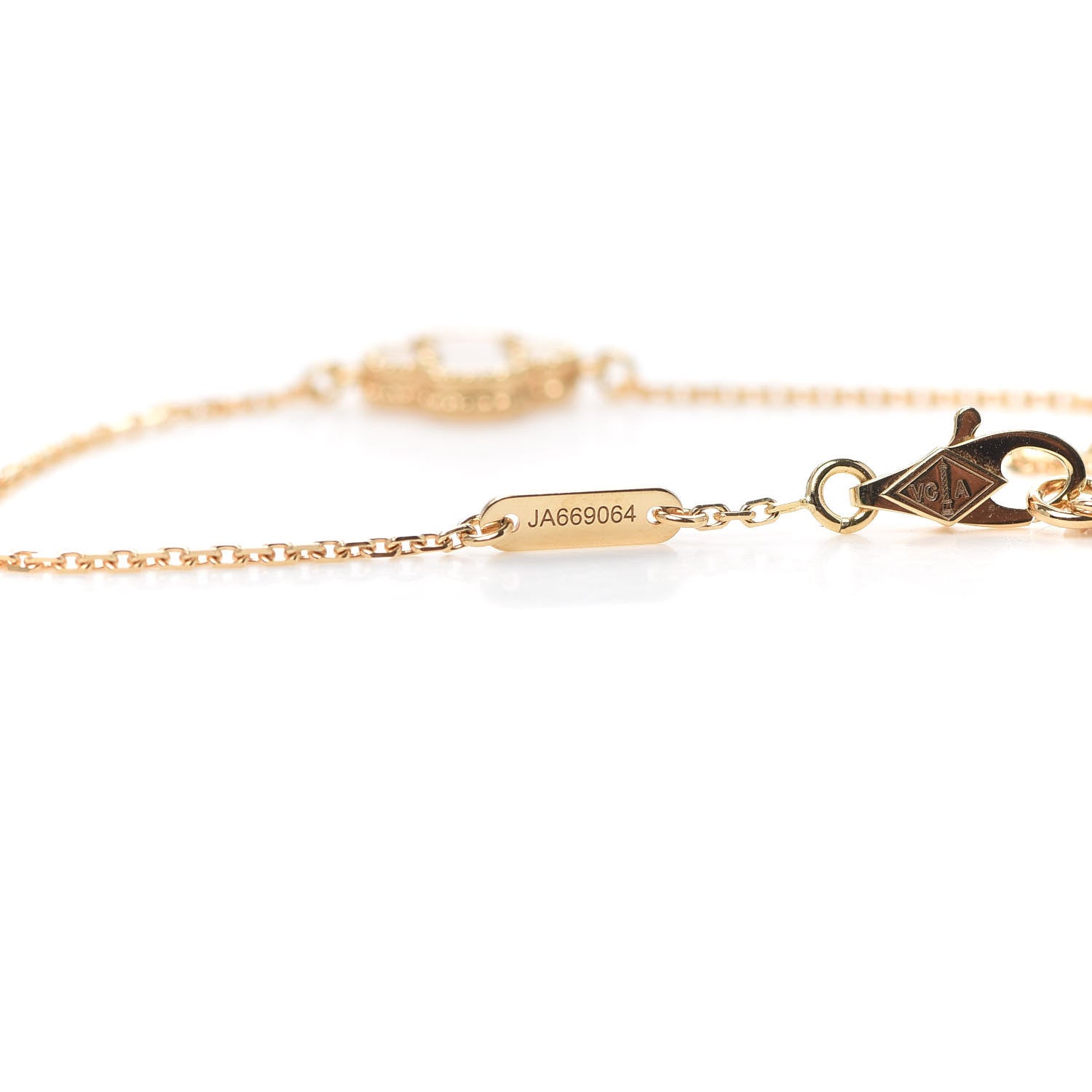 Van Cleef & Arpels 18K Yellow Gold Mother of Pearl Sweet Alhambra Bracelet 4 of 6