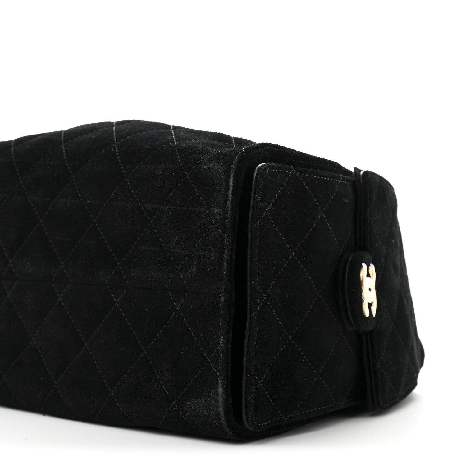Chanel Suede Quilted Small Chanel 25 Handbag Black 10 of 11