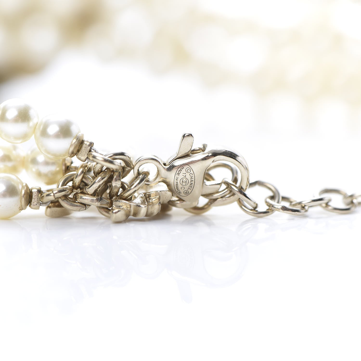 Chanel Enamel Pearl CC Flower Choker Necklace Multi 4 of 5