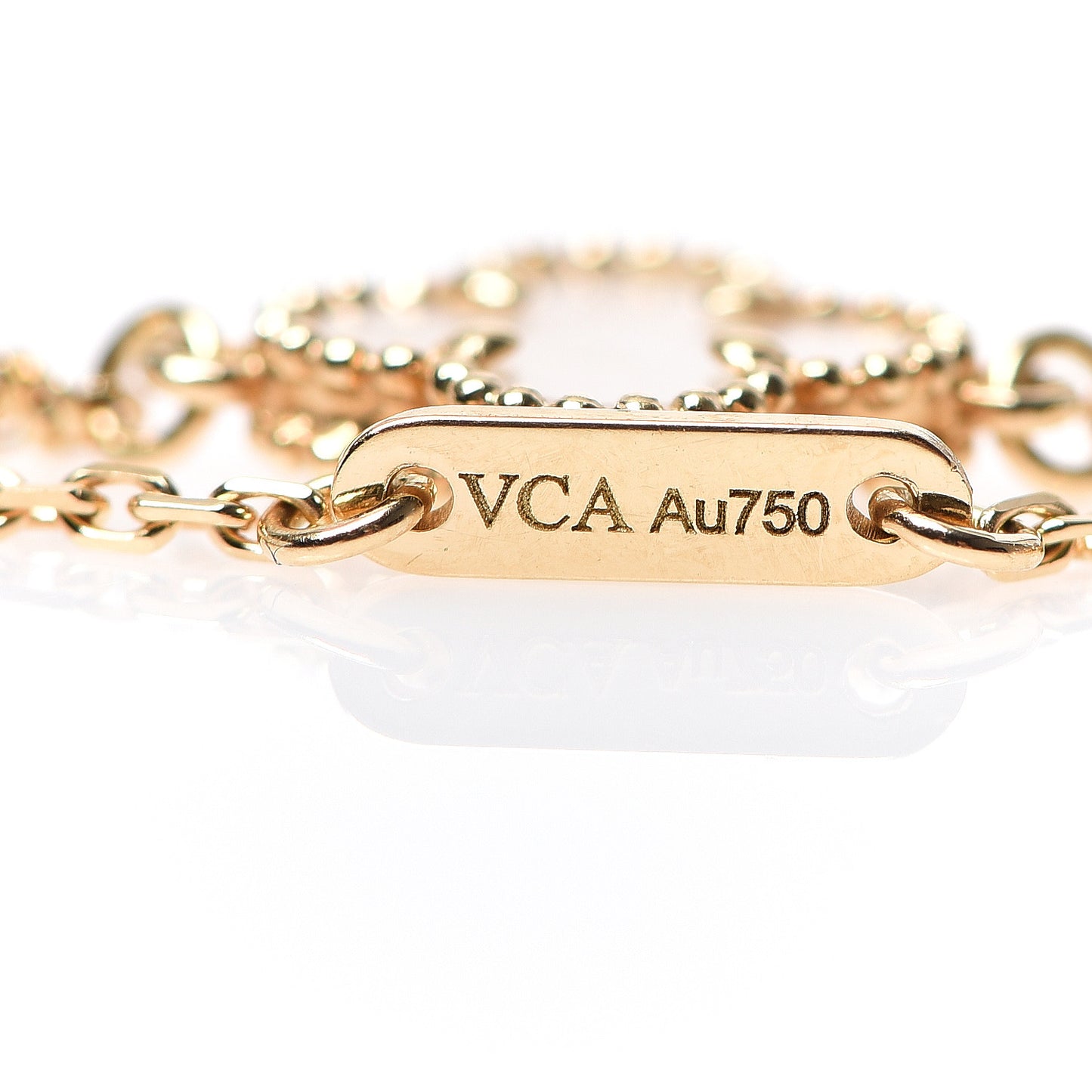 18K Yellow Gold Mother of Pearl Sweet Alhambra Bracelet