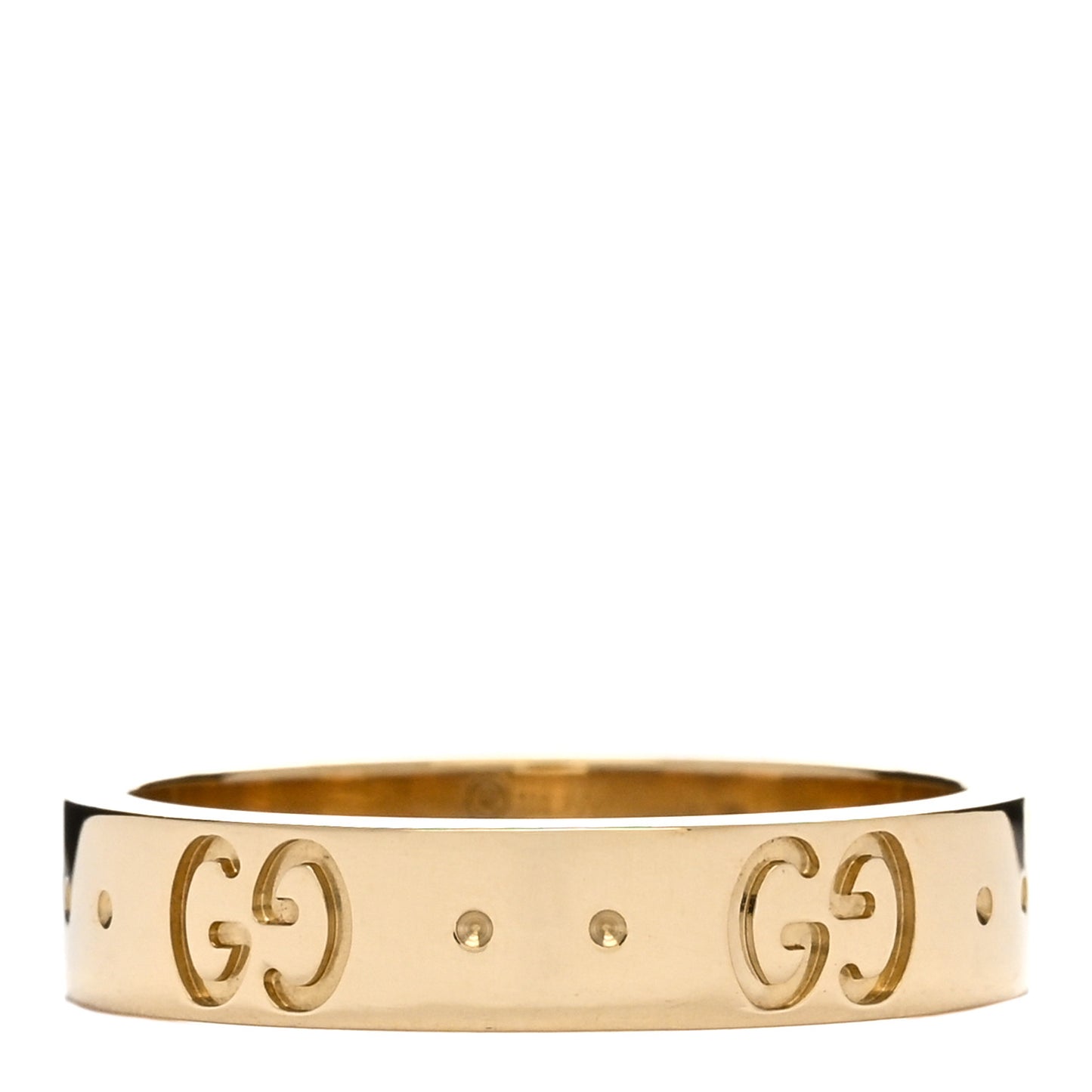 18K Yellow Gold 4mm Icon Thin Band Ring 50 5.25