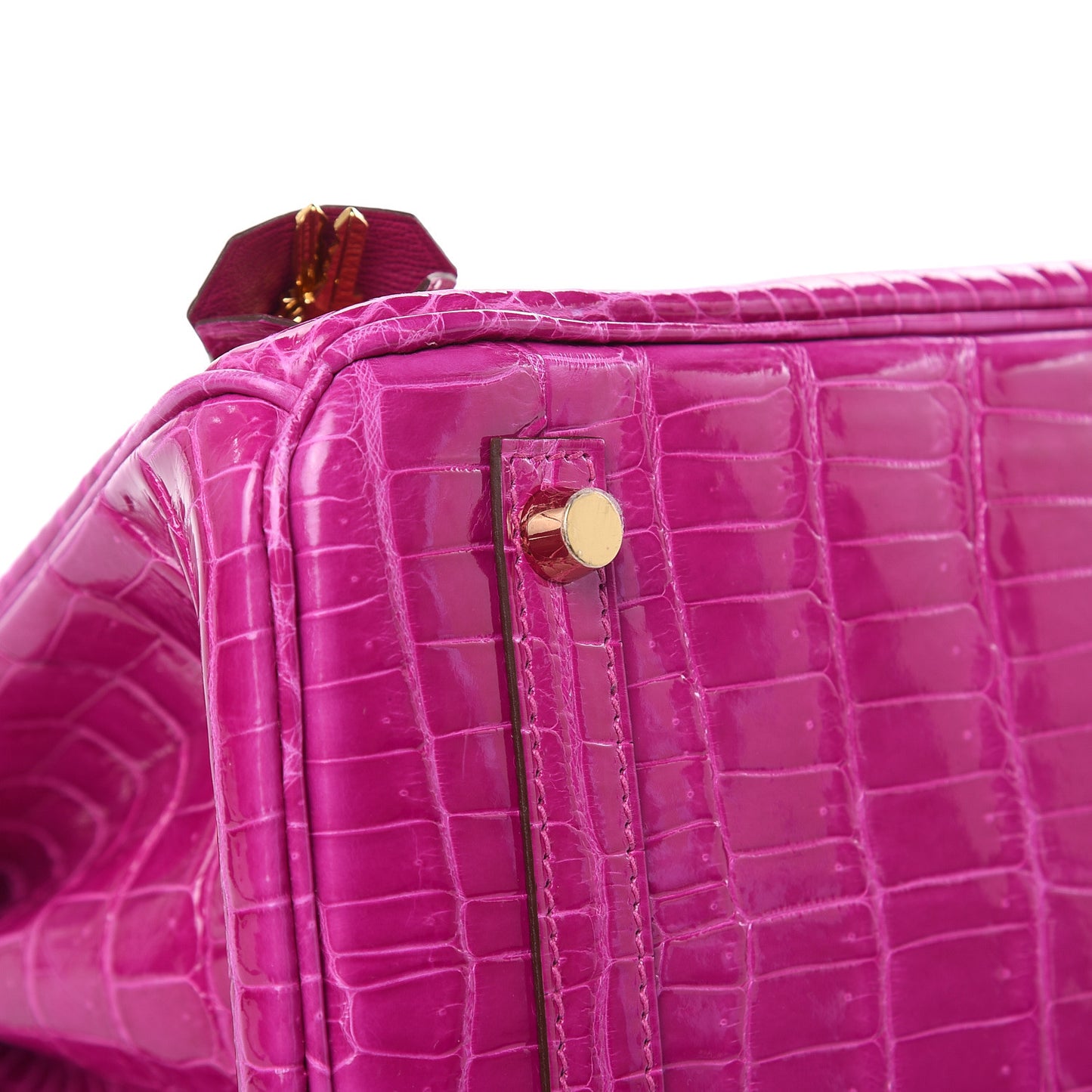 Shiny Porosus Crocodile Birkin 30 Rose Scheherazade